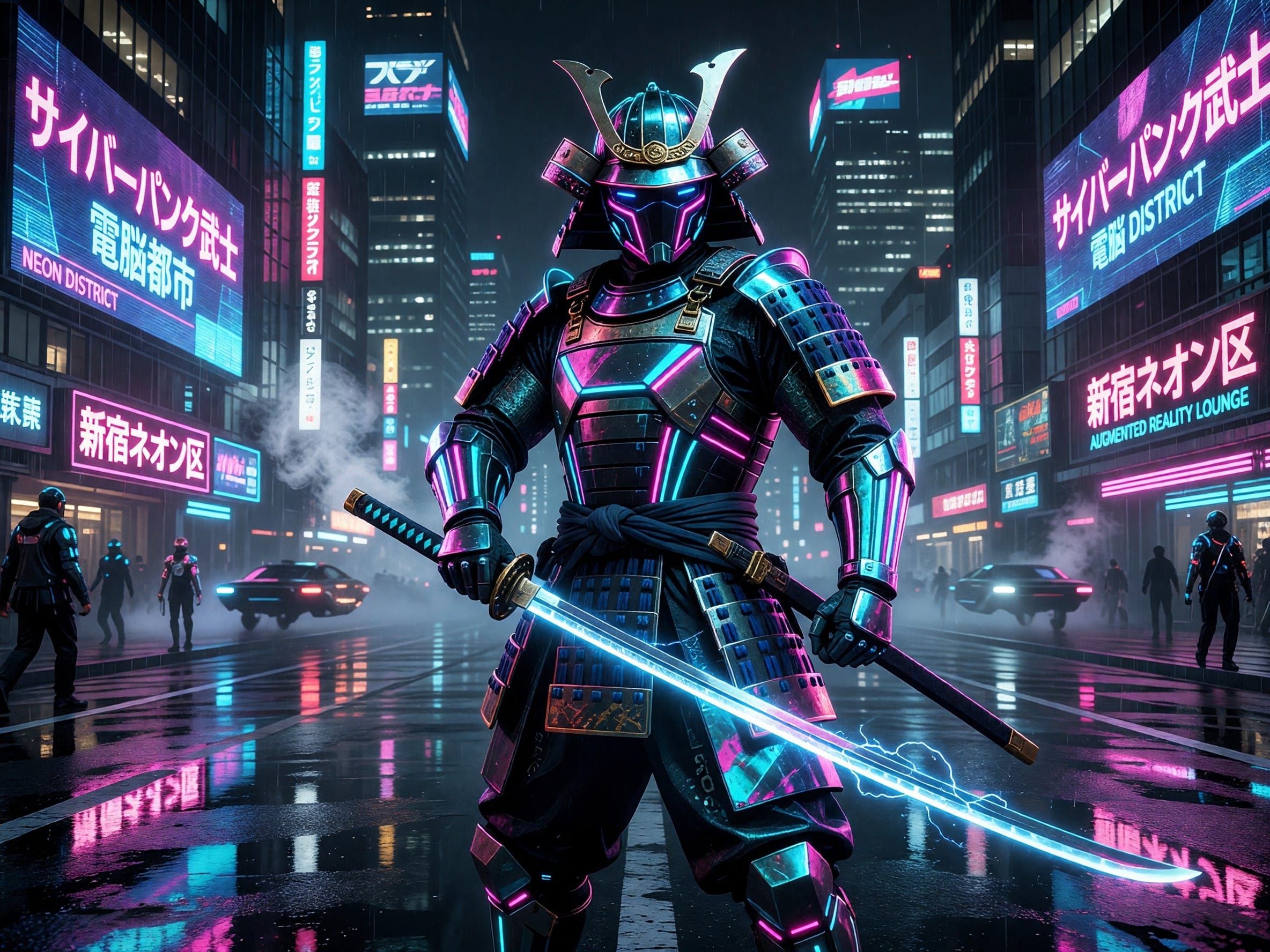 Cyberpunk Samurai Cat